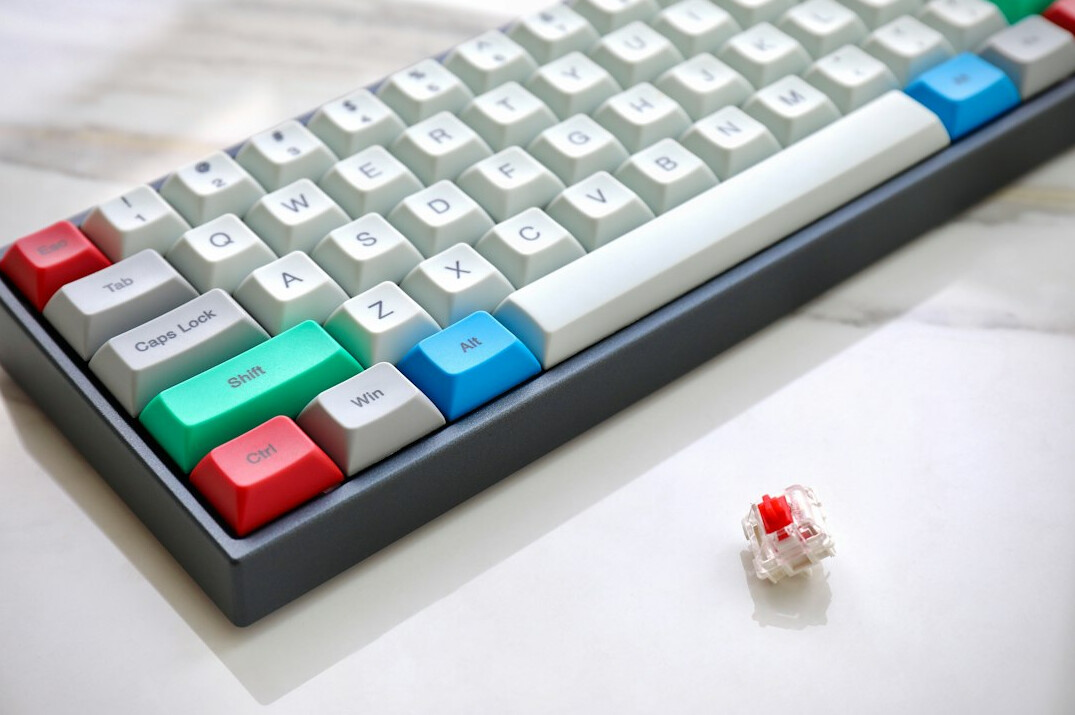 Close-up of a mechanical keyboard