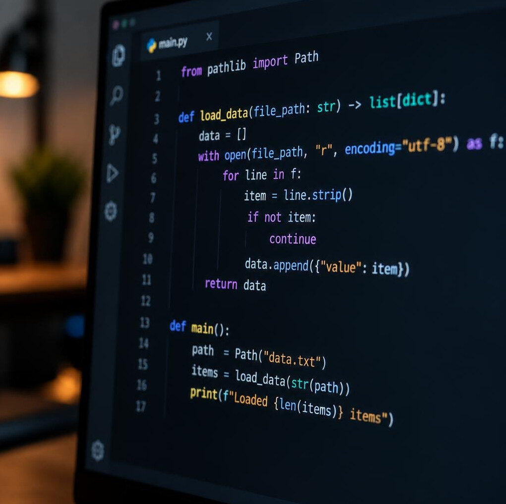 Close-up of colorful code displayed on a monitor